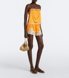 Dôen Loure lace-trimmed silk satin camisole