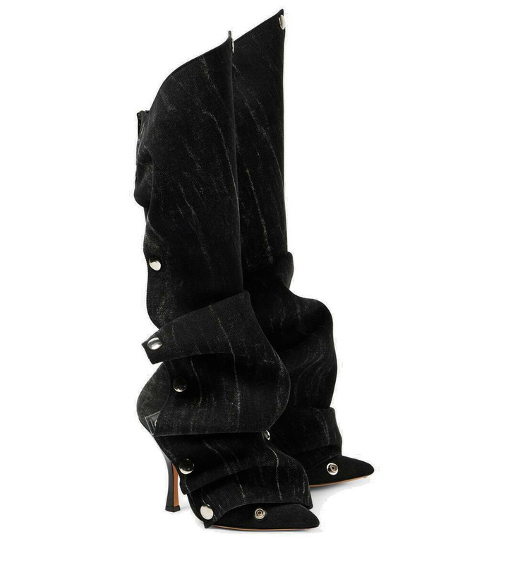 Photo: Y/Project Snap denim knee-high boots