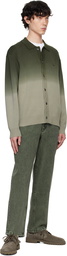 Dime Green Dipped Cardigan