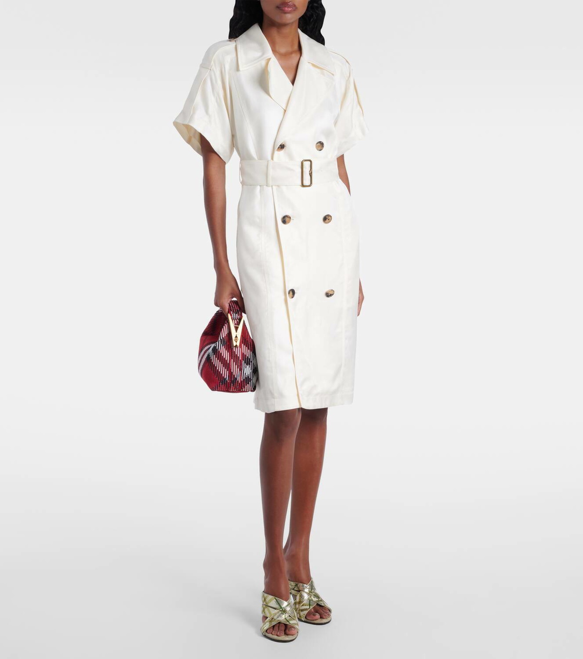 Burberry Belted midi dress