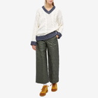 Daniëlle Cathari Women's x Woolrich Oversized Cable Knit in White/Blue