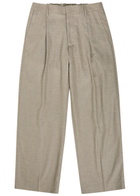 NN07 Kay Pleated Straight-leg Woven Trousers Sand