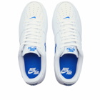 Nike Men's Air Force 1 Low Retro Sneakers in White/Hyper Royal