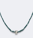 Suzanne Kalan Infinite 18kt gold beaded necklace with diamonds