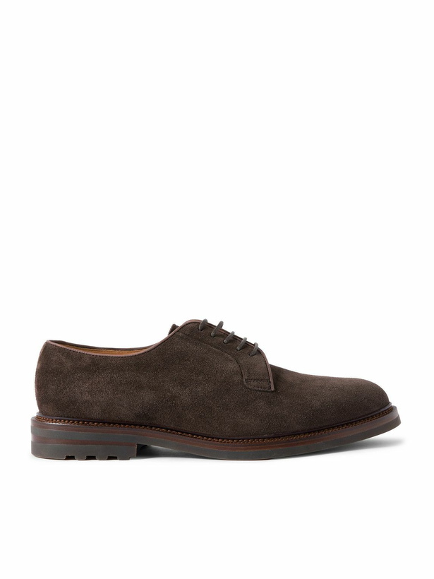 Photo: Brunello Cucinelli - Suede Derby Shoes - Brown