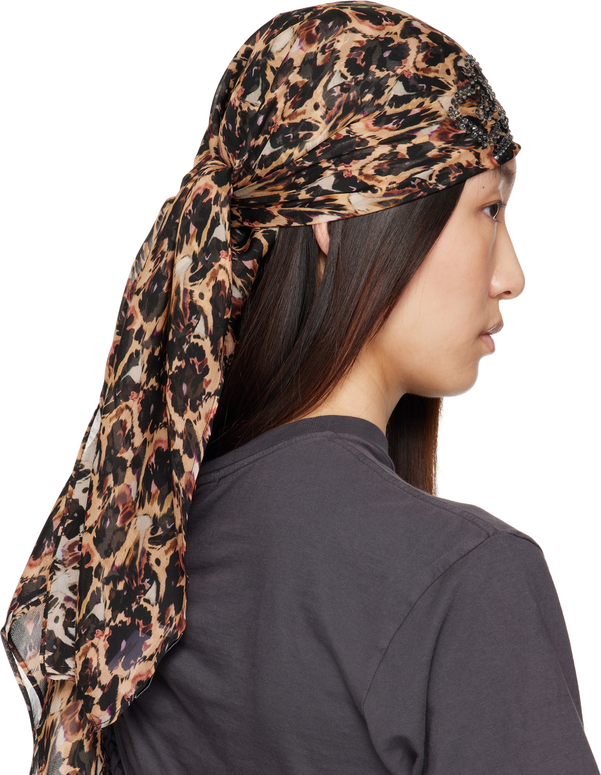 Collina Strada Brown Princess Foulard Scarf