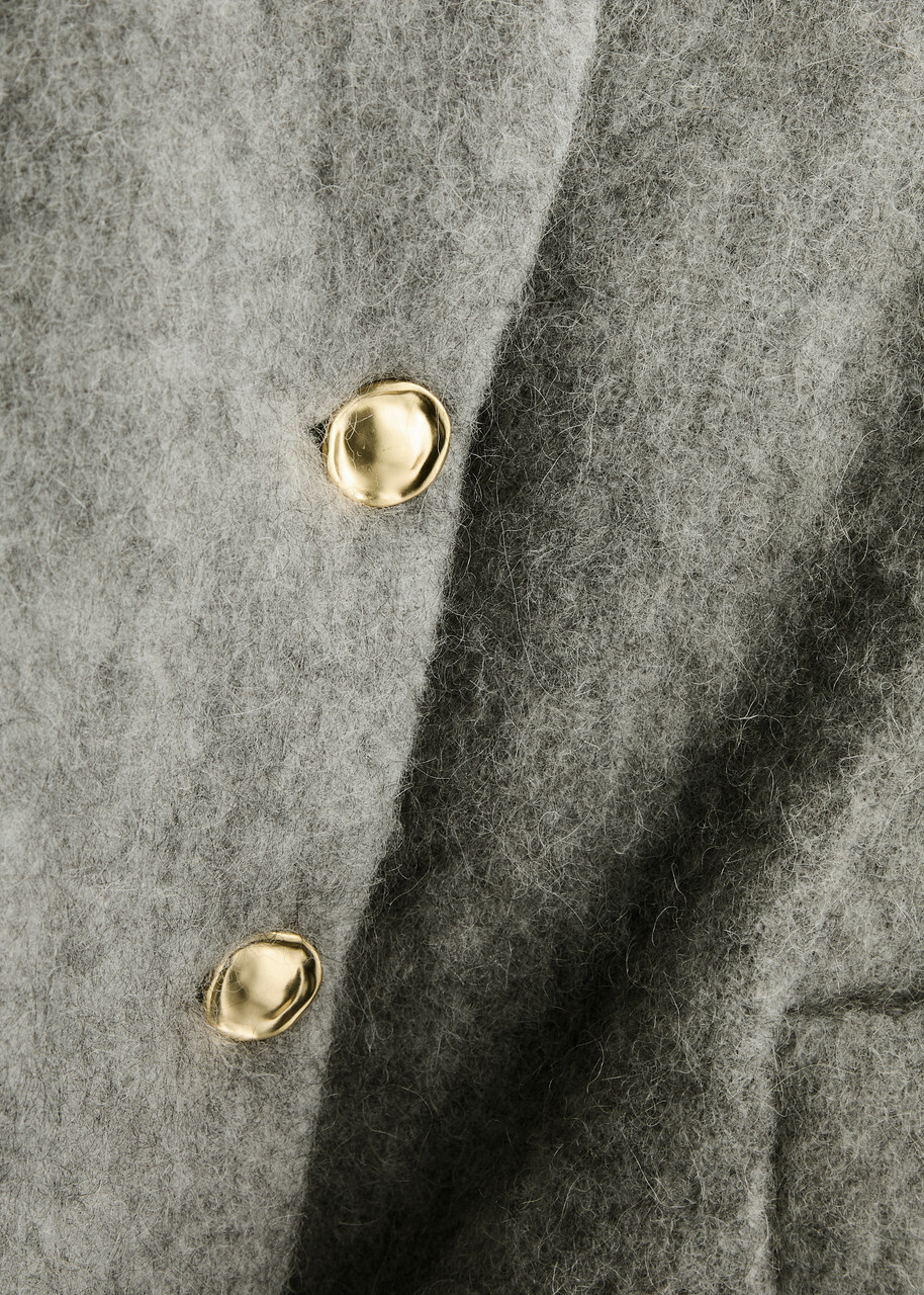 Darkpark Bobbie Wool-blend Bomber Jacket Grey