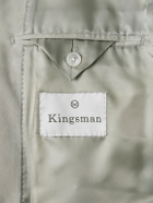 Kingsman - Slim-Fit Shawl-Collar Cotton-Velvet Tuxedo Jacket - Gray