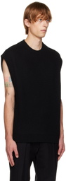 Solid Homme Black Minimal Vest