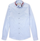 Gucci - Duke Appliquéd Cotton Oxford Shirt - Men - Light blue