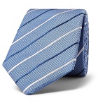 Hugo Boss - 7cm Striped Silk-Jacquard Tie - Blue