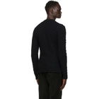 Dolce and Gabbana Black Wool Distressed Sweater