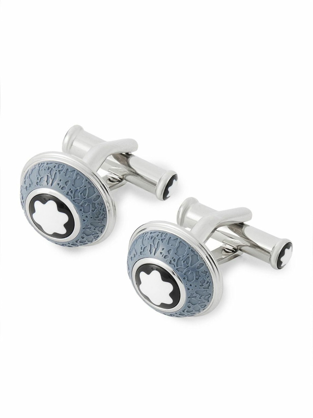 Photo: Montblanc - Silver-Tone and Enamel Cufflinks