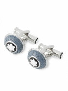 Montblanc - Silver-Tone and Enamel Cufflinks