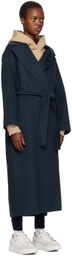 S Max Mara Navy Olivia Coat