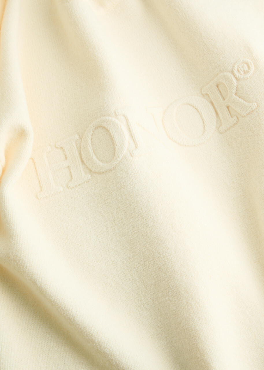 Honor The Gift Logo-embossed Knitted Jumper Cream