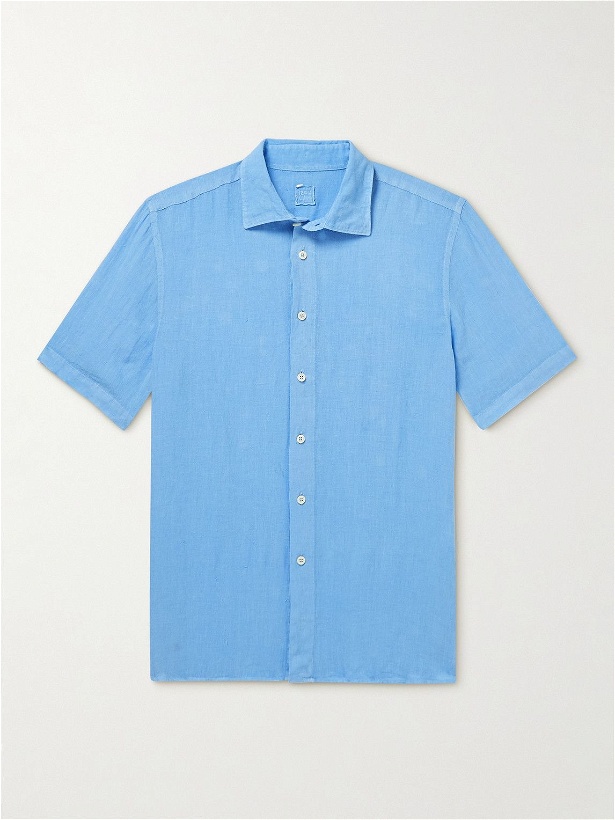 Photo: 120% - Linen-Gauze Shirt - Blue