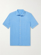 120% - Linen-Gauze Shirt - Blue