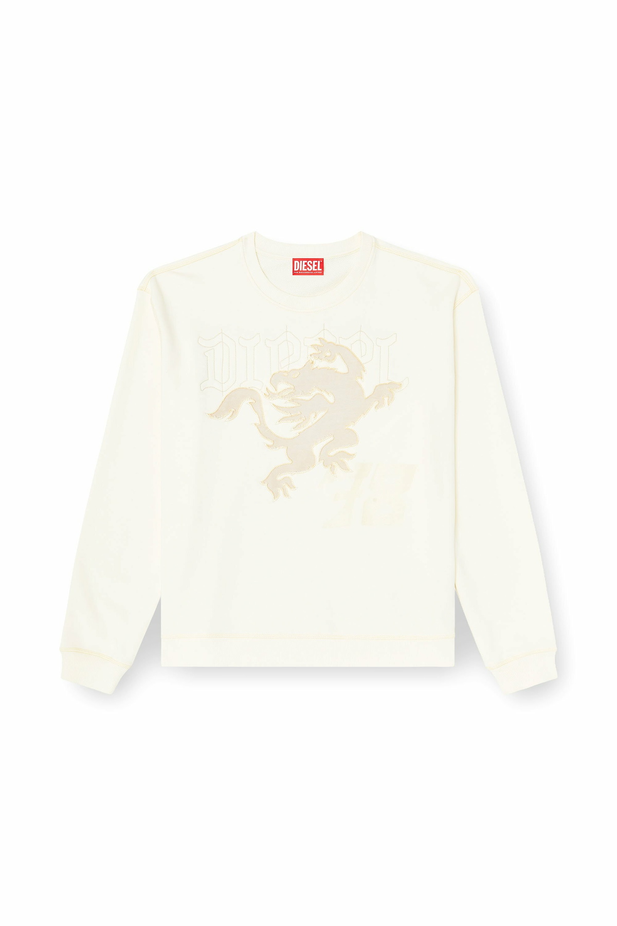 Diesel Sweatshirt with embroidery and print - Sweaters Mens in White
