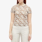 Rejina Pyo Women's Adina Fitted Lace T-Shirt in Brown