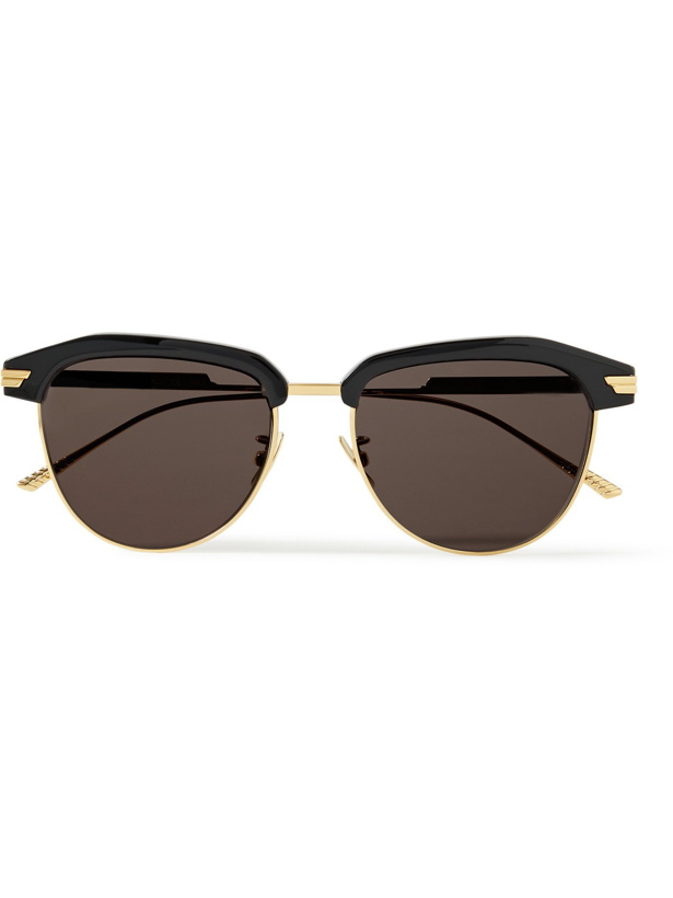 Photo: BOTTEGA VENETA - D-Frame Acetate and Gold-Tone Sunglasses - Black