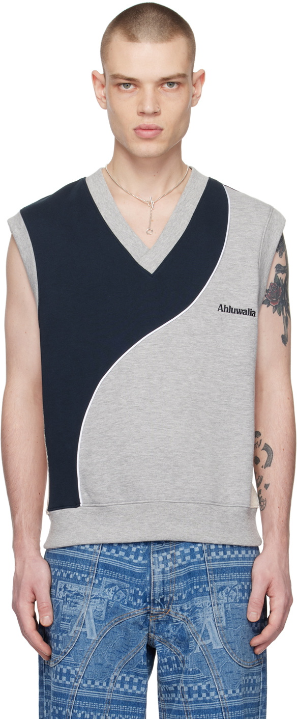 Ahluwalia Gray & Navy Mae Vest