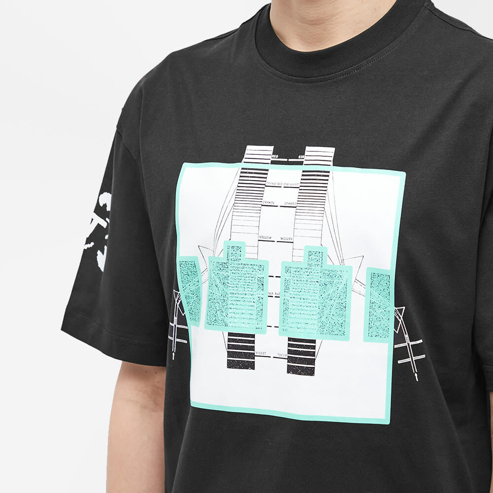 The Trilogy Tapes Men's Spectrum Block Filter T-Shirt in Black The