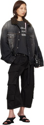 Acne Studios Black Lined Denim Jacket