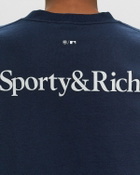 Sporty & Rich Yankees Serif Crewneck Blue Sweatshirts