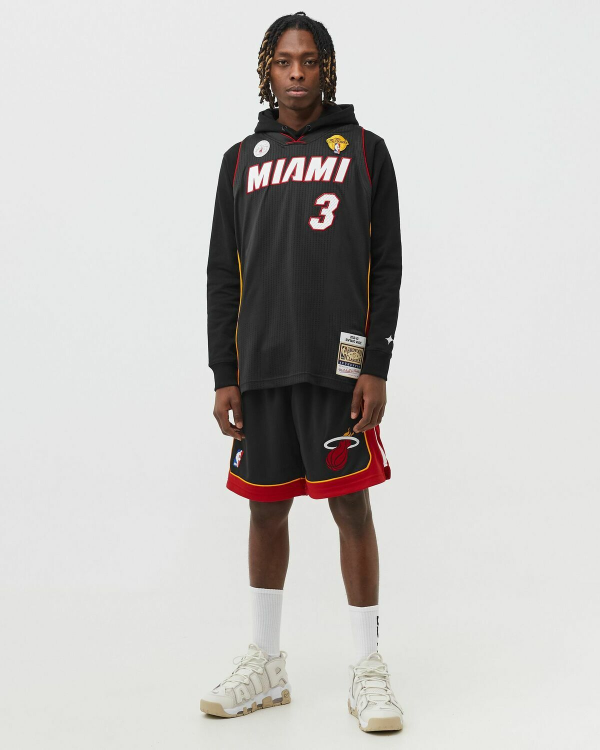 Mitchell & Ness NBA AUTHENTIC ROAD FINALS JERSEY MIAMI HEAT 2012-13 DWYANE WADE #3 Black Men