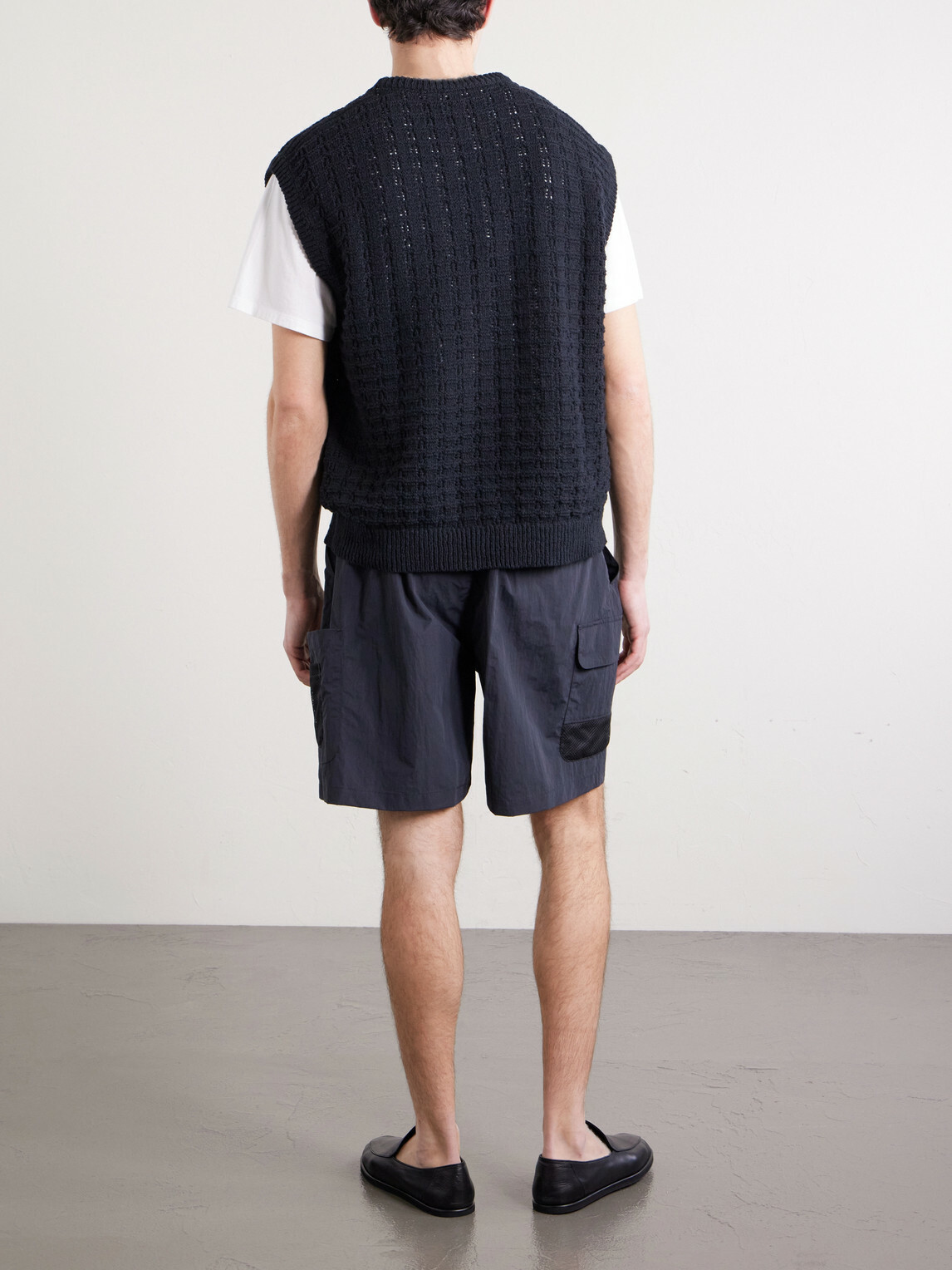 A Kind Of Guise - Tembe Cable-Knit Cotton Vest - Black