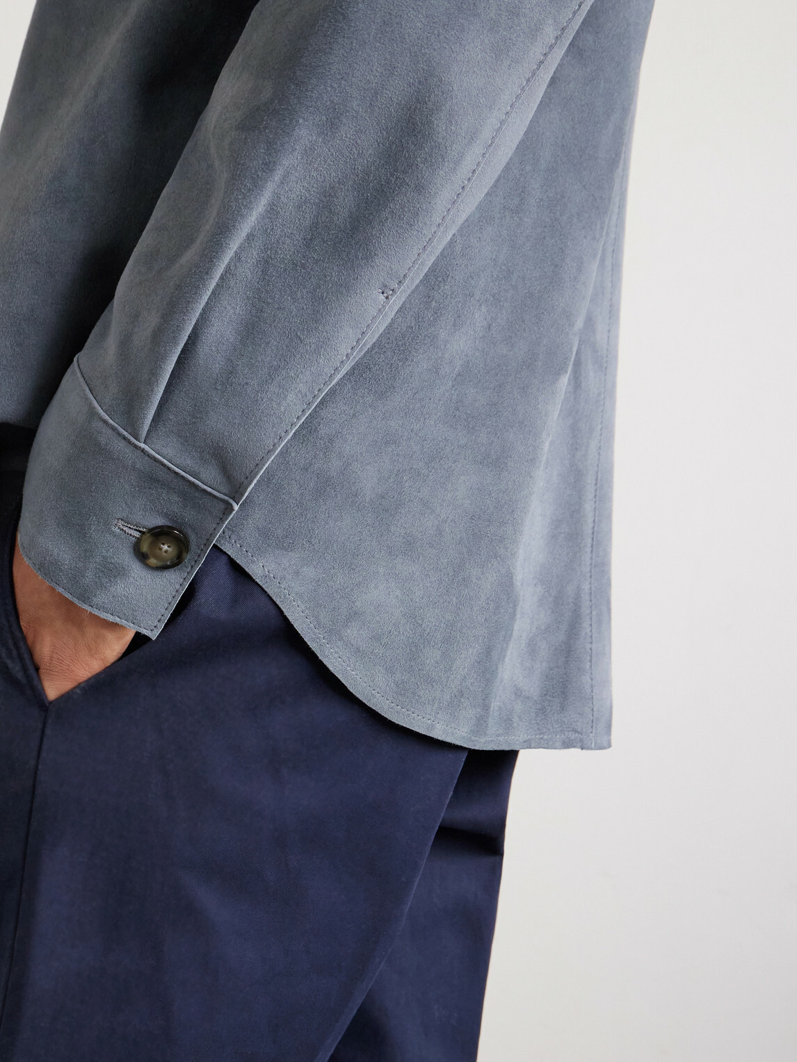 Lardini - Suede Overshirt - Gray