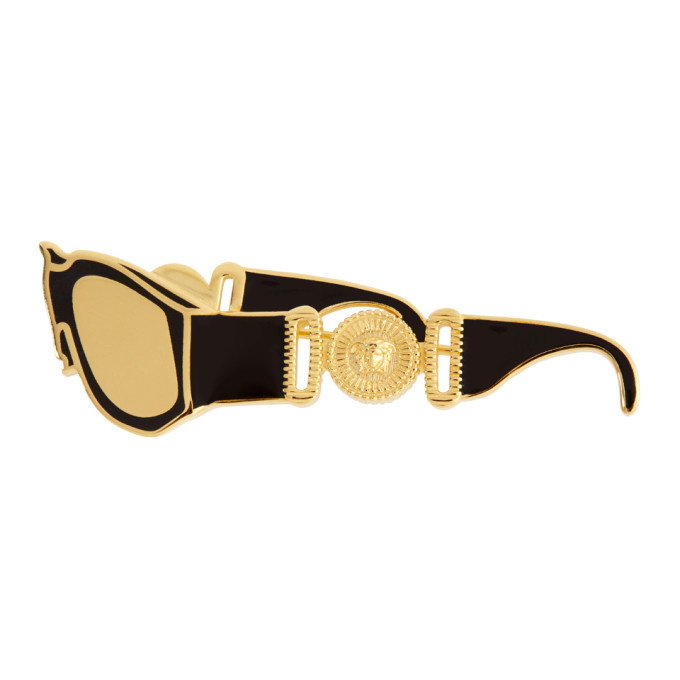 Photo: Versace Black and Gold Sunglasses Brooch