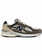 New Balance - Teddy Santis 990v3 Mesh and Suede Sneakers - Brown