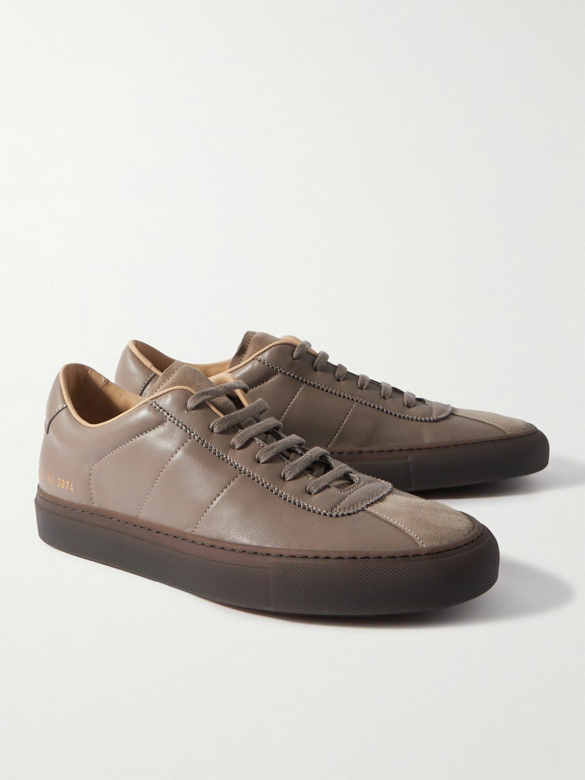 Common projects fashion court leather sneakers