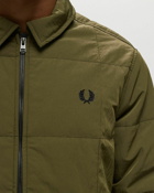 Fred Perry Quilted Overshirt Green - Mens - Overshirts