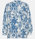 A.P.C. Aubrey floral linen-blend blouse