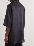 Acne Studios - Rabin Huissen Camp-Collar Printed Linen Shirt - Black