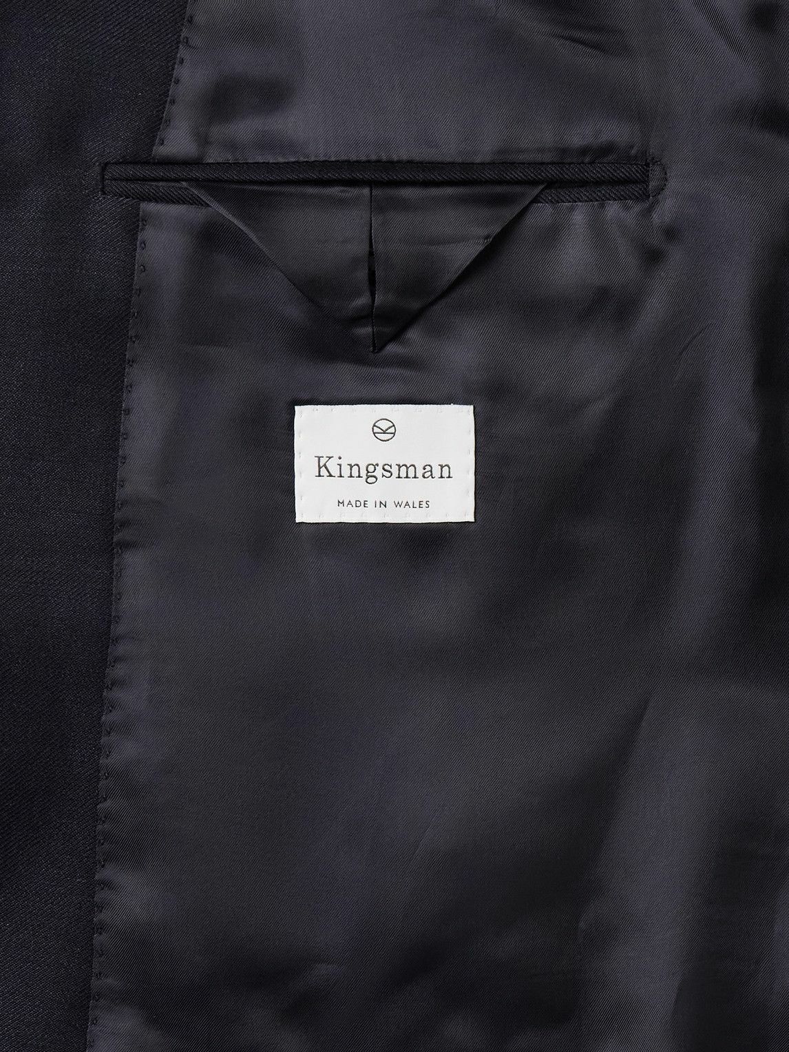 Kingsman - Double-Breasted Wool and Mohair-Blend Twill Blazer - Blue