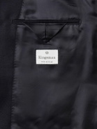 Kingsman - Double-Breasted Wool and Mohair-Blend Twill Blazer - Blue