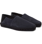 TOM FORD - Barnes Collapsible-Heel Leather and Suede Espadrilles - Blue