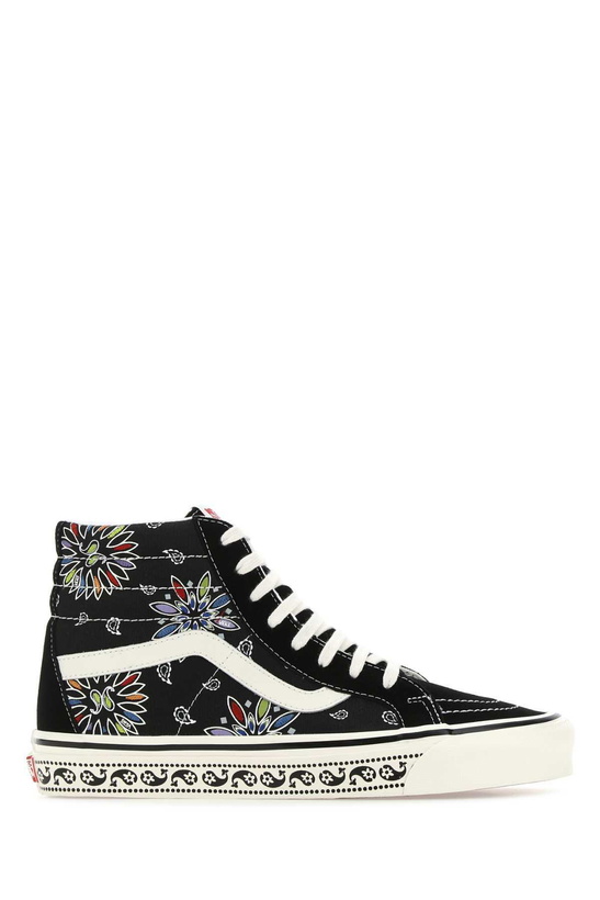 Photo: Vans Black Canvas And Suede Sk8-hi Sneakers