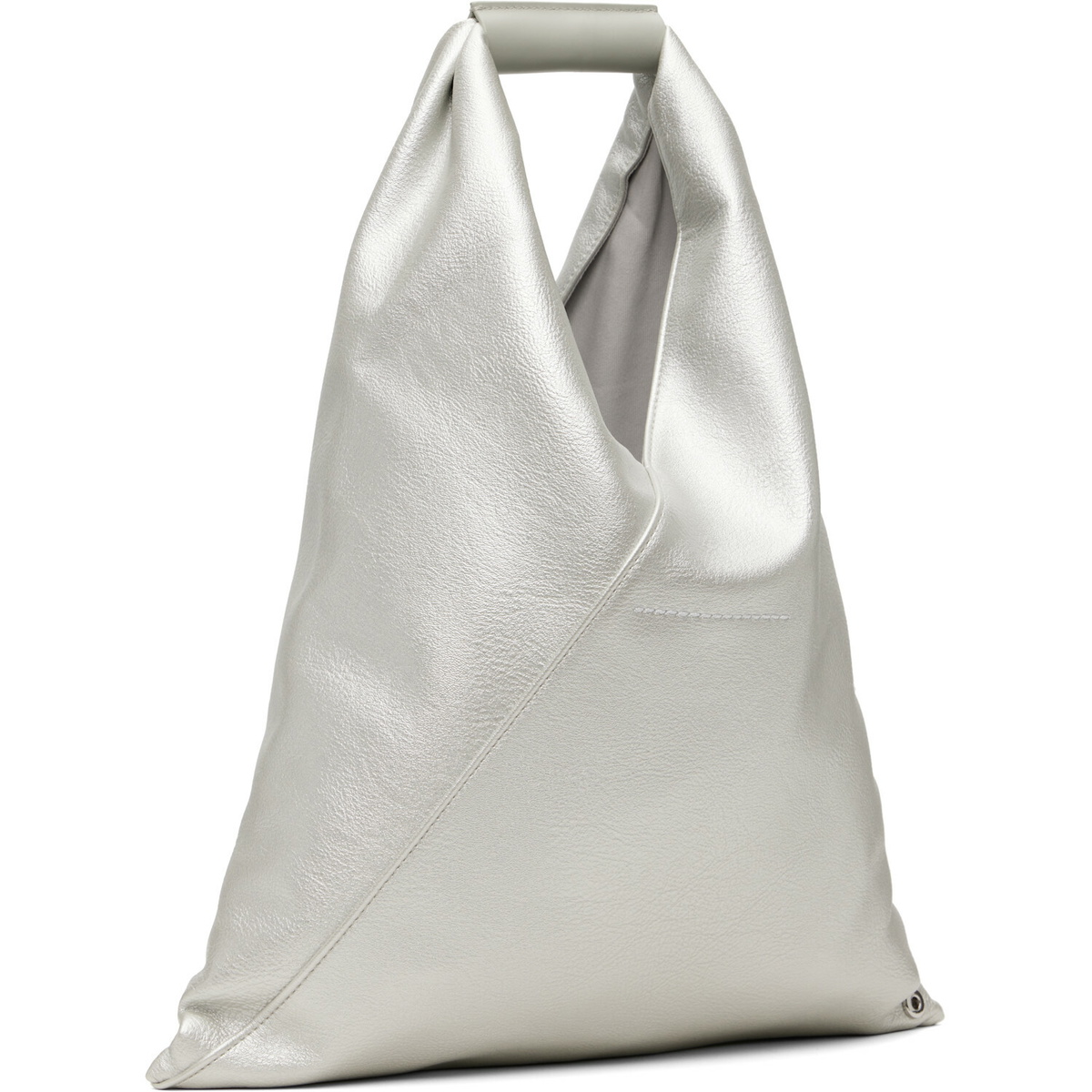 MM6 Maison Margiela Silver Small Triangle Tote