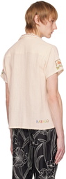 HARAGO Beige Embroidered Shirt