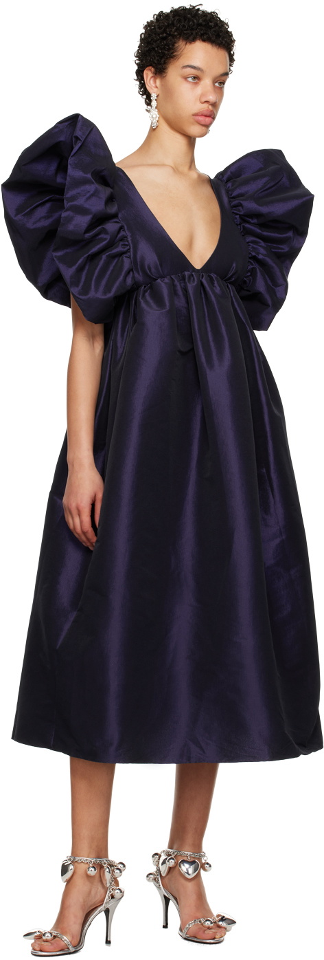 Kika Vargas SSENSE Exclusive Navy Adriana Maxi Dress