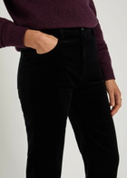 Nili Lotan Joan Straight-leg Velvet Trousers Black