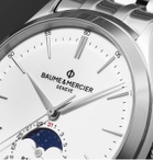 Baume & Mercier - Clifton Baumatic Automatic Moon-Phase 42mm Stainless Steel Watch, Ref. No. M0A10552 - White