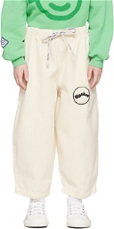 Wynken Kids Off-White Drawcord Panel Trousers