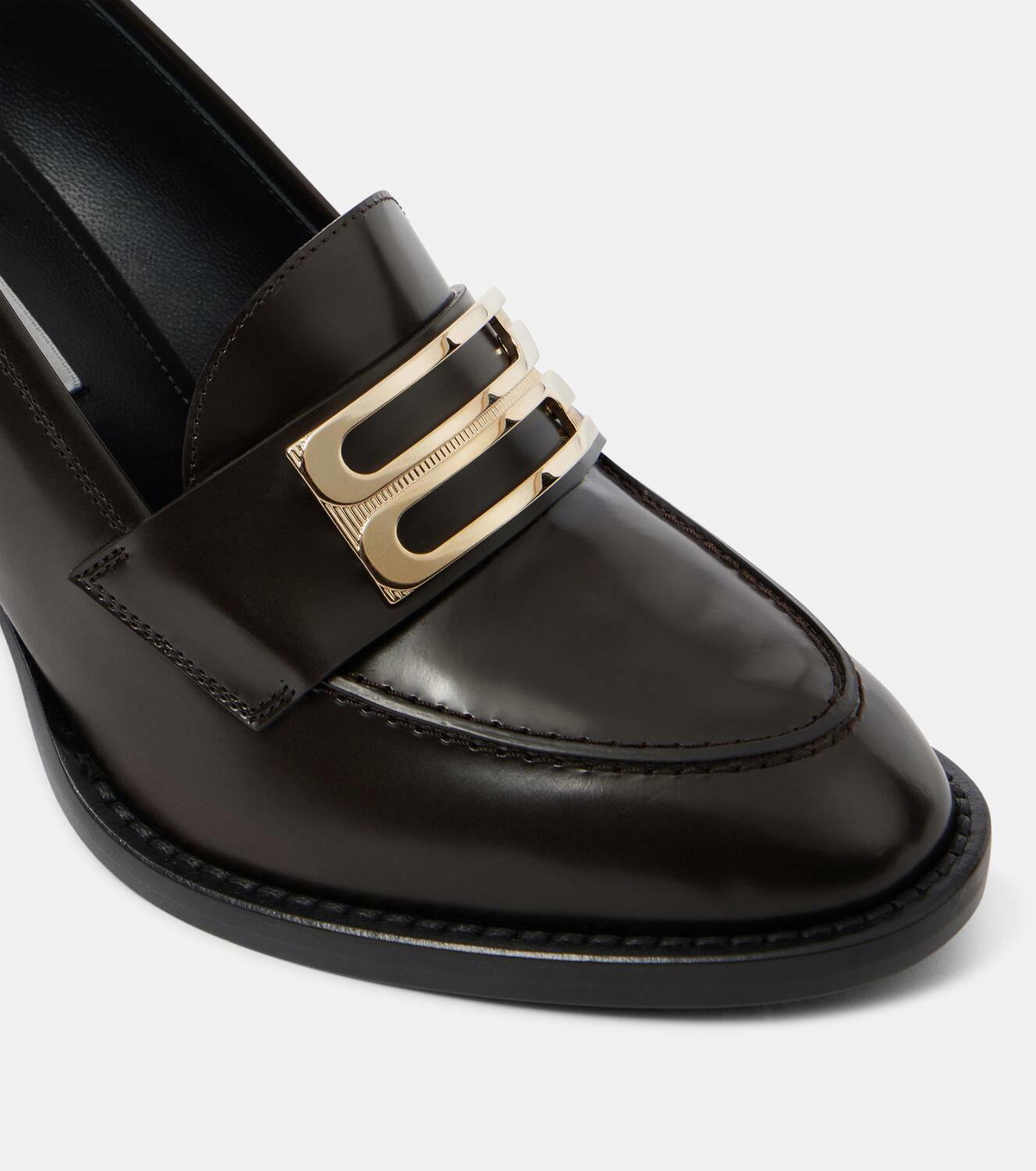 Victoria Beckham B Buckle leather loafer pumps