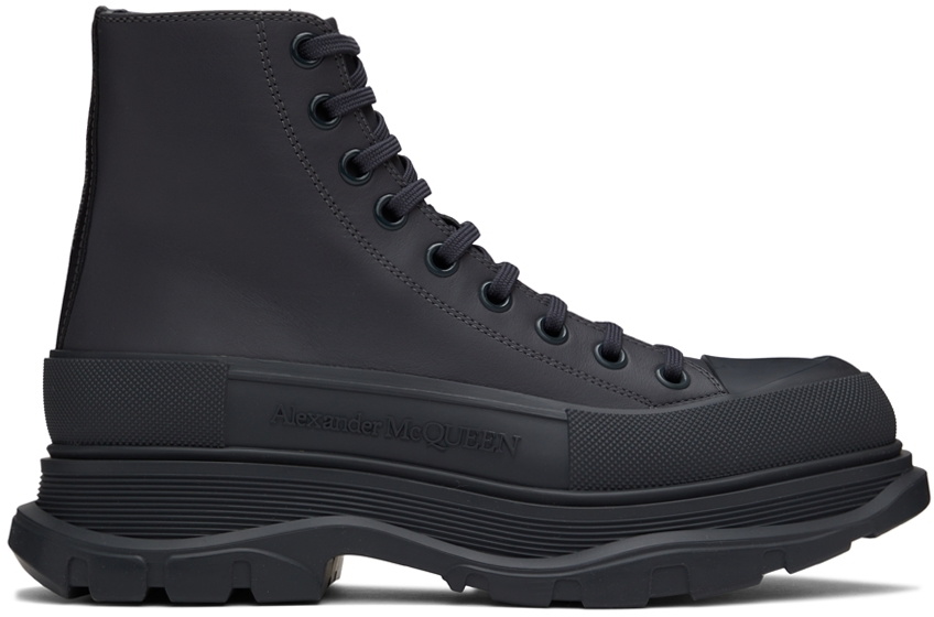 Alexander McQueen Black Tread Slick High Sneakers Alexander McQueen